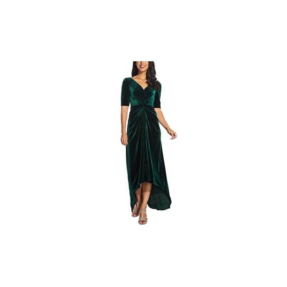 Elegant Hunter Green Velvet Dress